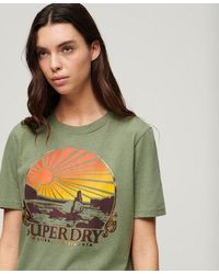 Superdry - Travel Souvenir T-shirt Met Relaxte Pasvorm - Lyst