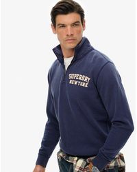 Superdry - & Co Vintage Athletic Zip Half-zip Jumper - Lyst