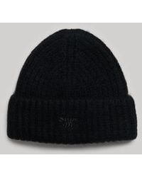 Superdry - & Co Rib Knit Beanie Hat - Lyst