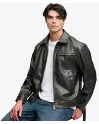 Superdry - Jas Van Imitatieleer Relaxed Pasvorm - Lyst