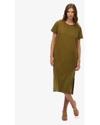 Superdry - & Co Midi T-shirt Dress - Lyst
