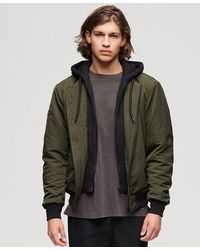 Superdry - Classic Colour Block Military Hooded Ma1 Bomber Jacket - Lyst