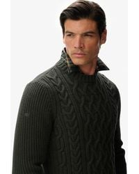 Superdry - Homme Pull En Maille Torsadée Jacob Taille - Lyst