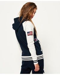 Superdry - College Patch Zip Hoodie - Lyst