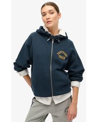 Superdry - & Co College Logo Boyfriend Zip Hoodie - Lyst