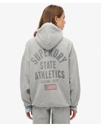 Superdry - & Co Athletic Essential Oversized Zip Hoodie - Lyst