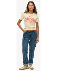 Superdry - & Co Vintage Logo Neon Fitted T-shirt - Lyst