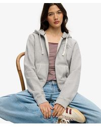 Superdry - & Co Athletic Essentials Cropped Zip Hoodie - Lyst