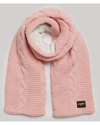Superdry - & Co Cable Knit Scarf - Lyst
