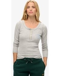 Superdry - & Co Athletic Button Down Long Sleeve Top - Lyst