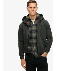 Superdry - & Co Essential Logo Washed Zip Hoodie - Lyst