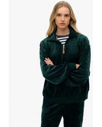 Superdry - & Co Country Club Velour Quarter Zip - Lyst