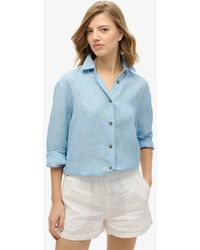 Superdry - & Co Casual Linen Boyfriend Shirt - Lyst