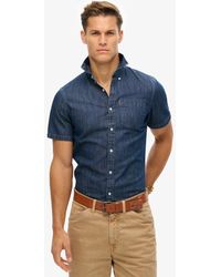 Superdry - Essential Short Sleeve Denim Shirt - Lyst