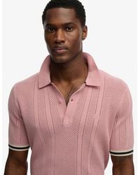 Superdry - & Co Knitted Texture Short Sleeve Polo Shirt - Lyst