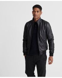 Superdry - Lightweight Leather Track Jacket - Lyst
