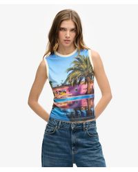 Superdry - & Co Sub Print Vest Top - Lyst