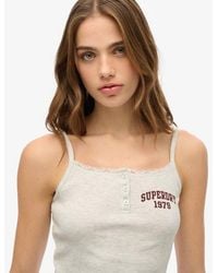 Superdry - & Co Athletic Essentials Graphic Button Cami - Lyst