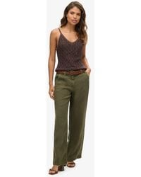 Superdry - Linen Low Rise Pants - Lyst