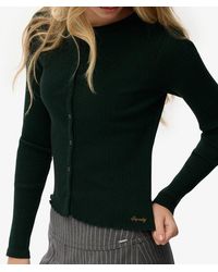 Superdry - & Co Athletic Essentials Ribbed Cardigan - Lyst