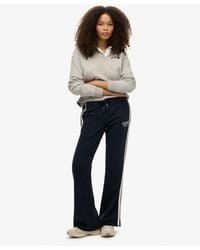 Superdry - Athletic joggingbroek Met Wijde Pijpen En Strepen - Lyst
