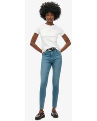 Superdry - & Co Cotton High Rise Skinny Denim Jeans - Lyst