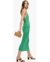 Superdry - & Co Cotton Crochet Halter Maxi Dress - Lyst