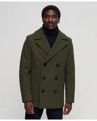 Superdry - Classic The Merchant Store - Wool Pea Coat - Lyst