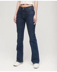 Superdry - Organic Cotton Mid Rise Slim Flare Jeans - Lyst