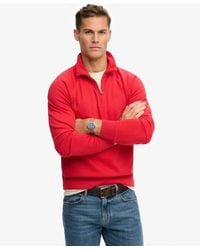 Superdry - Homme Pull À Logo, Col Tunisien Et Manches Raglan Essential Taille - Lyst