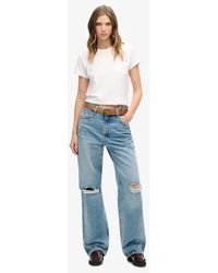 Superdry - & Co Organic Cotton Wide Leg Jeans - Lyst