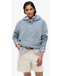 Superdry - Velour Zip Hoodie - Lyst