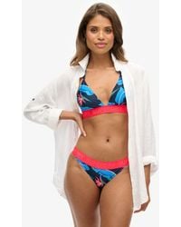 Superdry - Haut de bikini triangle à logo - Lyst