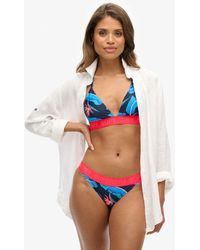 Superdry - Haut de bikini triangle à logo - Lyst