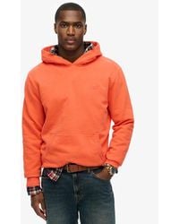 Superdry - Essential Hoodie Met Logo En Halfgeborstelde Voering - Lyst