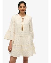 Superdry - & Co Ibiza Long Sleeve Tiered Mini Dress - Lyst