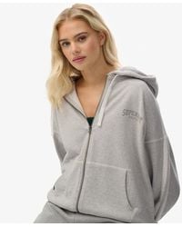 Superdry - & Co Athletic Essentials Relaxed Zip Hoodie - Lyst