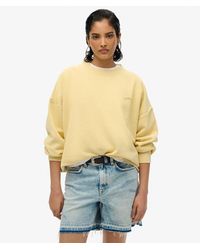 Superdry - Essential Logo Oversized Crew Sweatshirt - Lyst