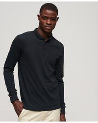 Superdry - Long Sleeve Cotton Pique Polo Shirt - Lyst