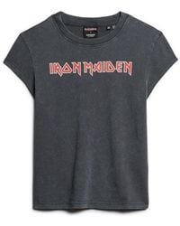 Superdry - & Co Iron Maiden X & Co Cap Sleeve Band T-shirt - Lyst