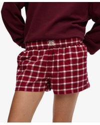 Superdry - & Co Cotton Check Elastic Shorts - Lyst