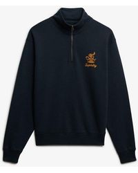 Superdry - & Co Country Club Crest Half Zip Sweatshirt - Lyst