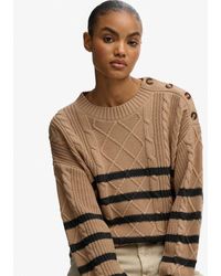 Superdry - & Co Cable Crew Neck Jumper - Lyst