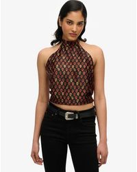 Superdry - & Co Jacquard Halter Top - Lyst
