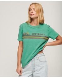 Superdry - Outdoor Stripe Graphic T-shirt Green - Lyst