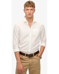 Superdry - & Co Cotton Linen Long Sleeve Shirt - Lyst
