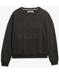 Superdry - & Co Athletic Essentials Tonal Applique Crew Sweatshirt - Lyst