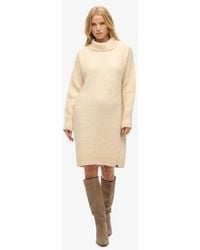 Superdry - Knitted Roll Neck Jumper Dress - Lyst
