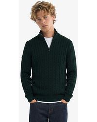 Superdry - Preppy Cable Half-zip Trui Slanke Pasvorm - Lyst