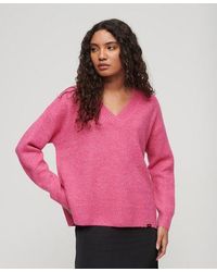 Superdry - Pull overtaille à col v - Lyst